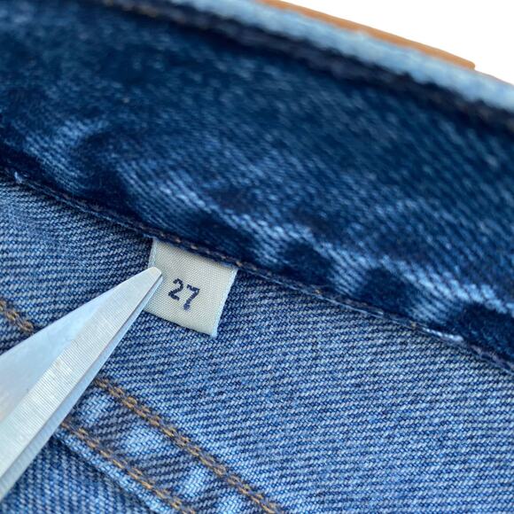 New Citizens of Humanity Premium Vintage Lorelle Piece Out Denim Mini Skirt 27 - Picture 12 of 13